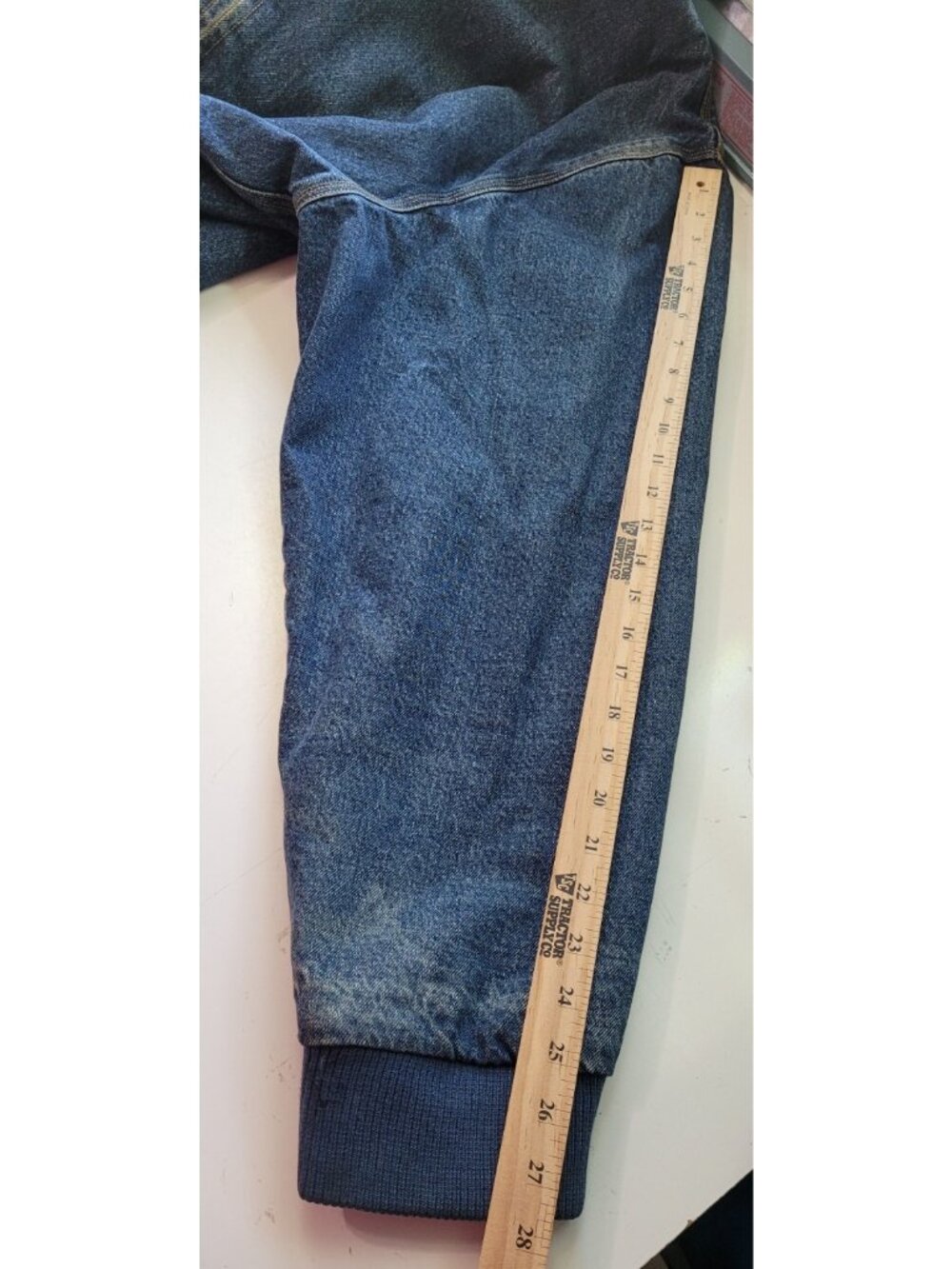 Vintage LEE Denim Workwear Jacket Sz XXL Full Zip Drawstring Hood Flannel Lined - Picture 16 of 16